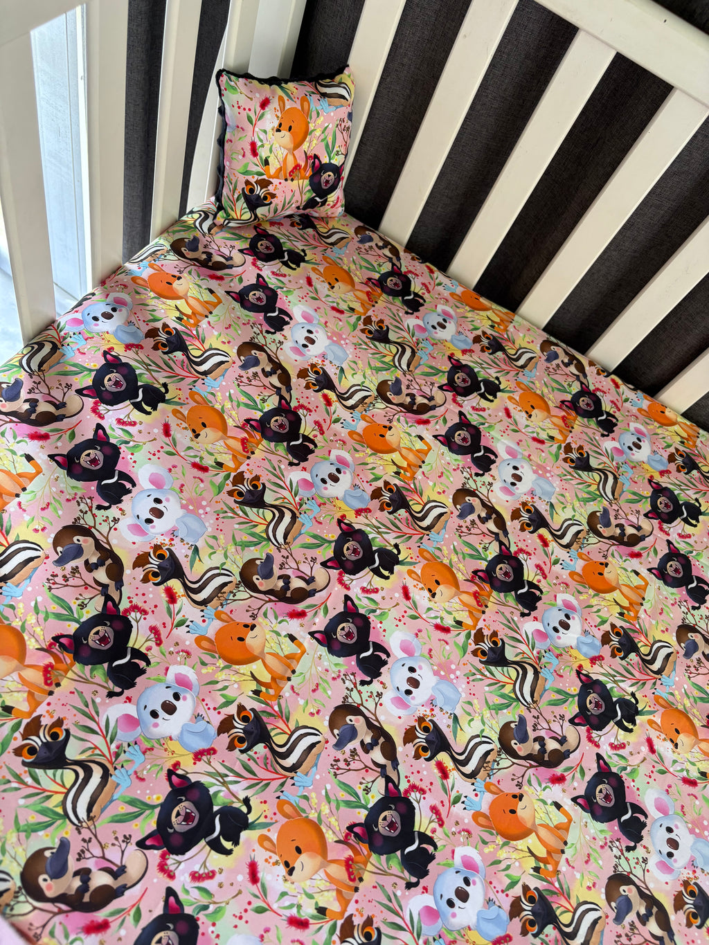 Aussie Animals Fitted Cot Sheet